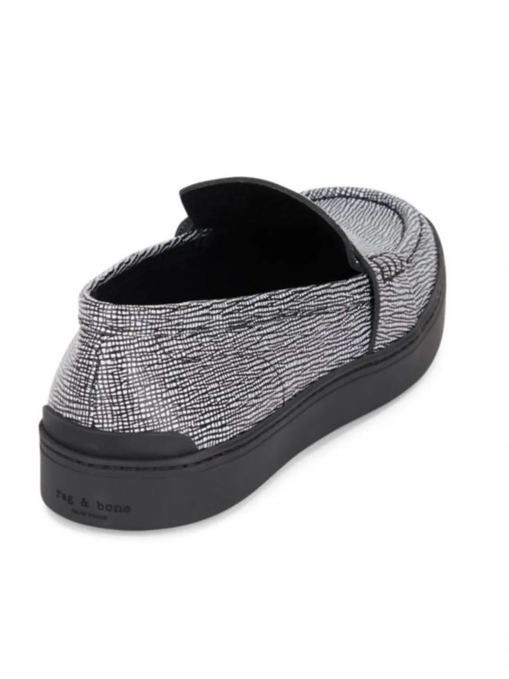 Rag & bone pattern black white loafers 9.5 Colby